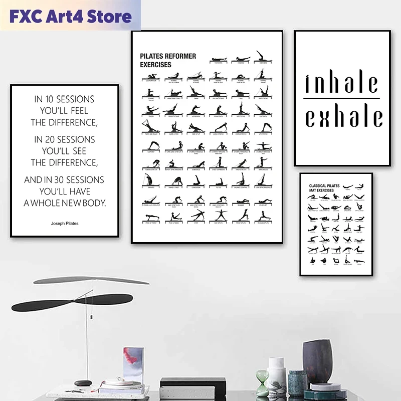 Pilates Is Yoga - Poster Senza Cornice per Allenamento Pilates,